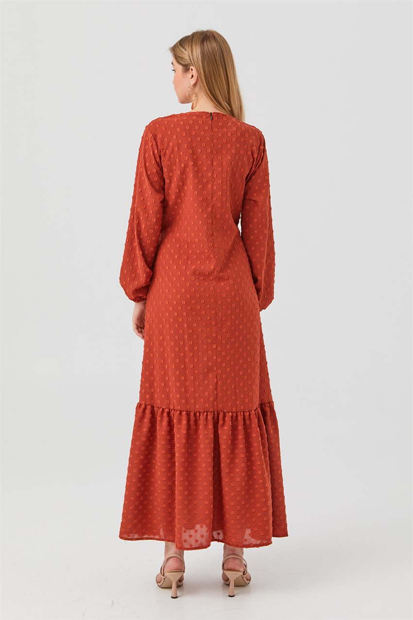 1180032-58 فستان-أحمر قرميدي