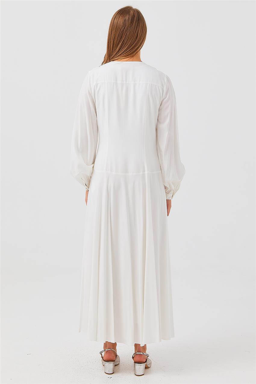 V21YELB17002-30 فستان-أبيض