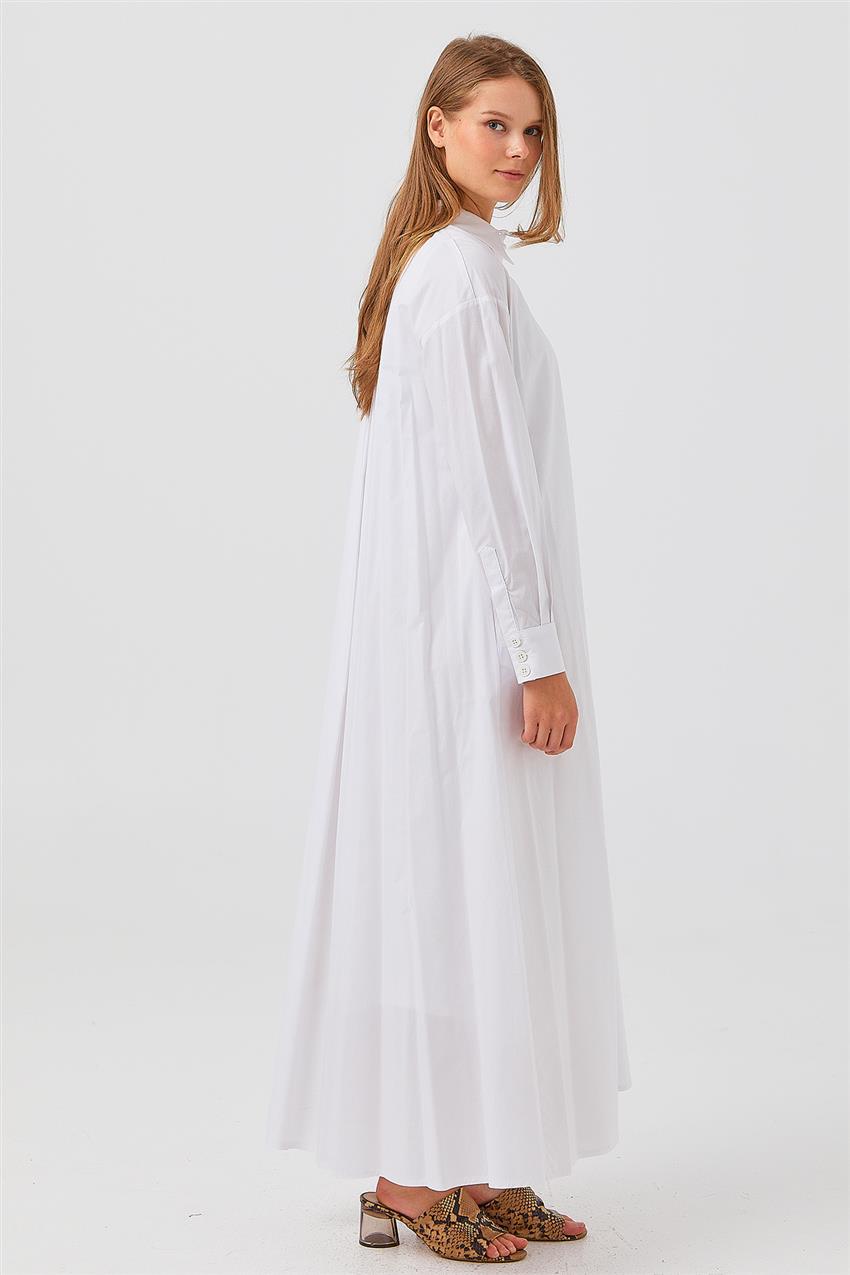 V21YELB17020-30 فستان-أبيض