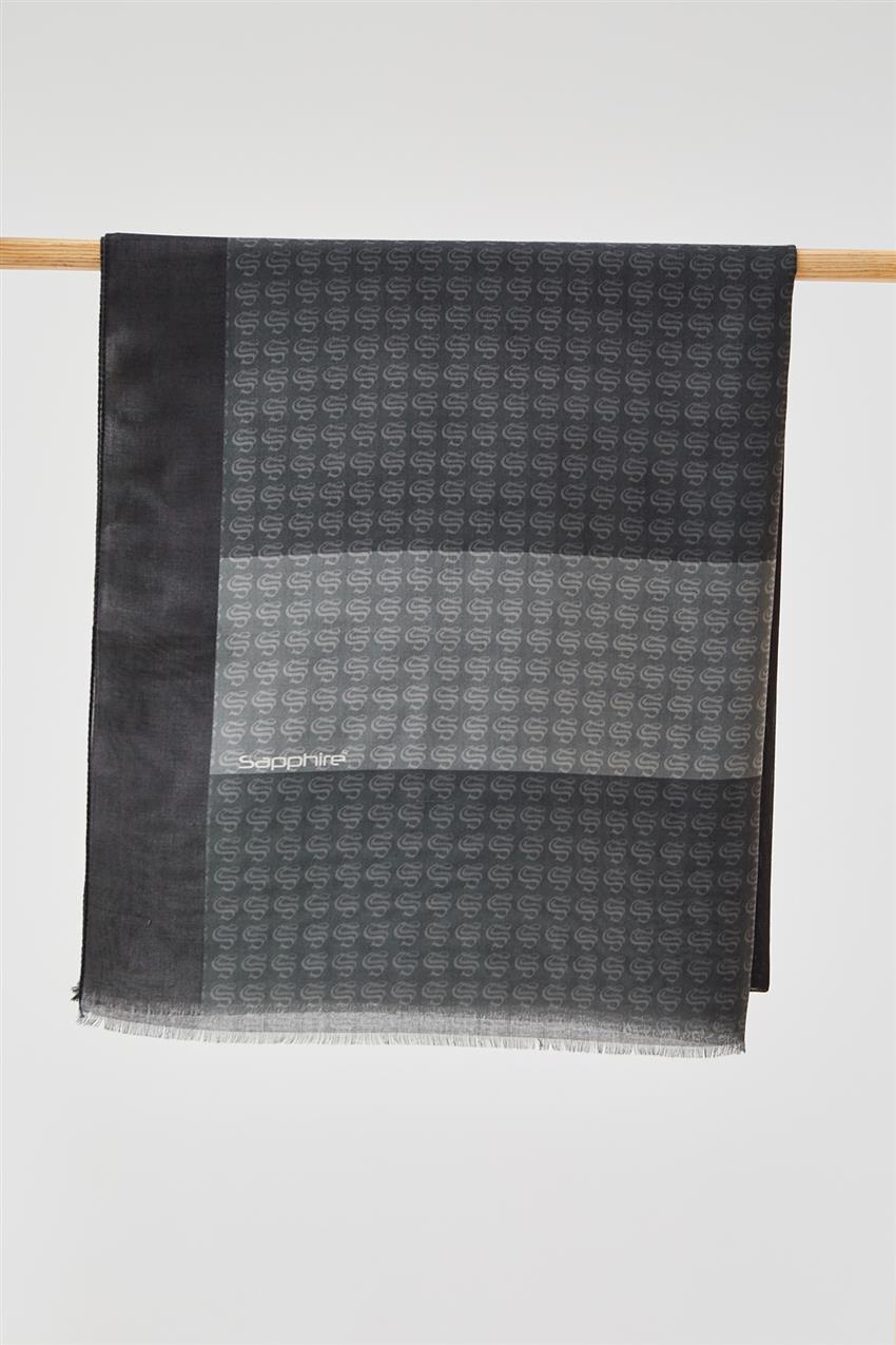 Digital Soft Large Checkered Shawl Black SPR06-01
