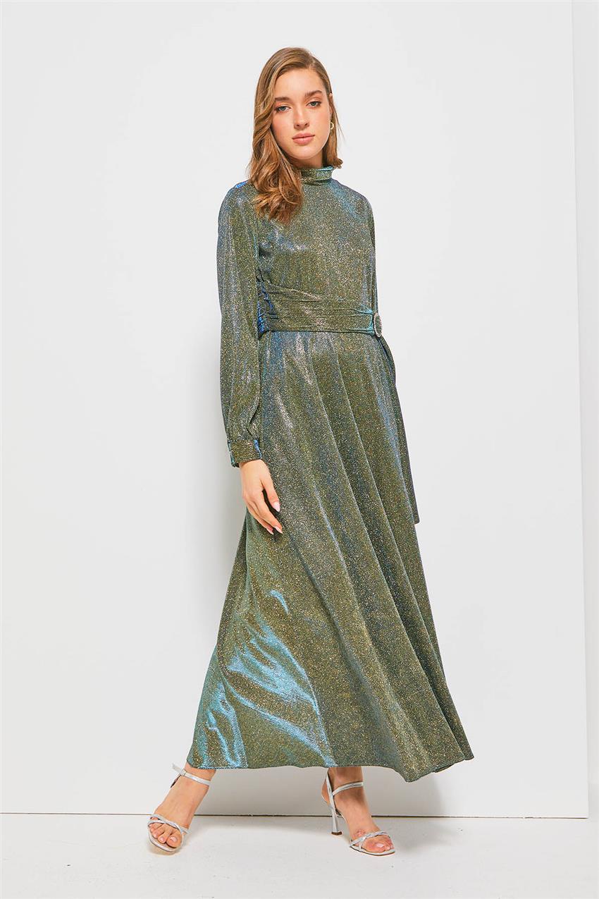 Emerald Silvery Dress