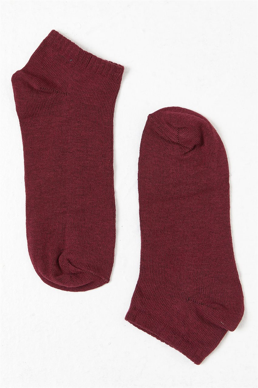 Kokulu Soket Bordo Çorap