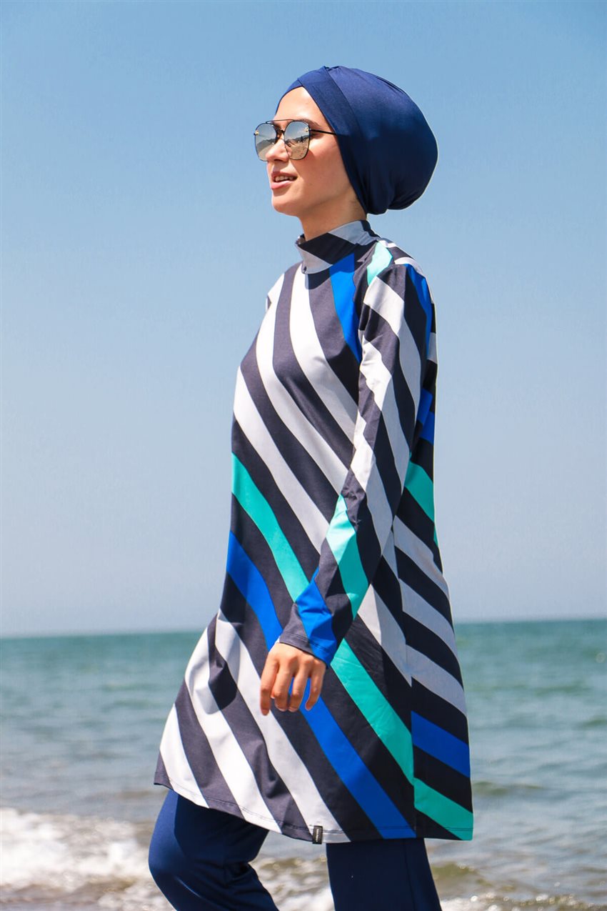 Hijab Swimwear-Navy Blue 1953-17