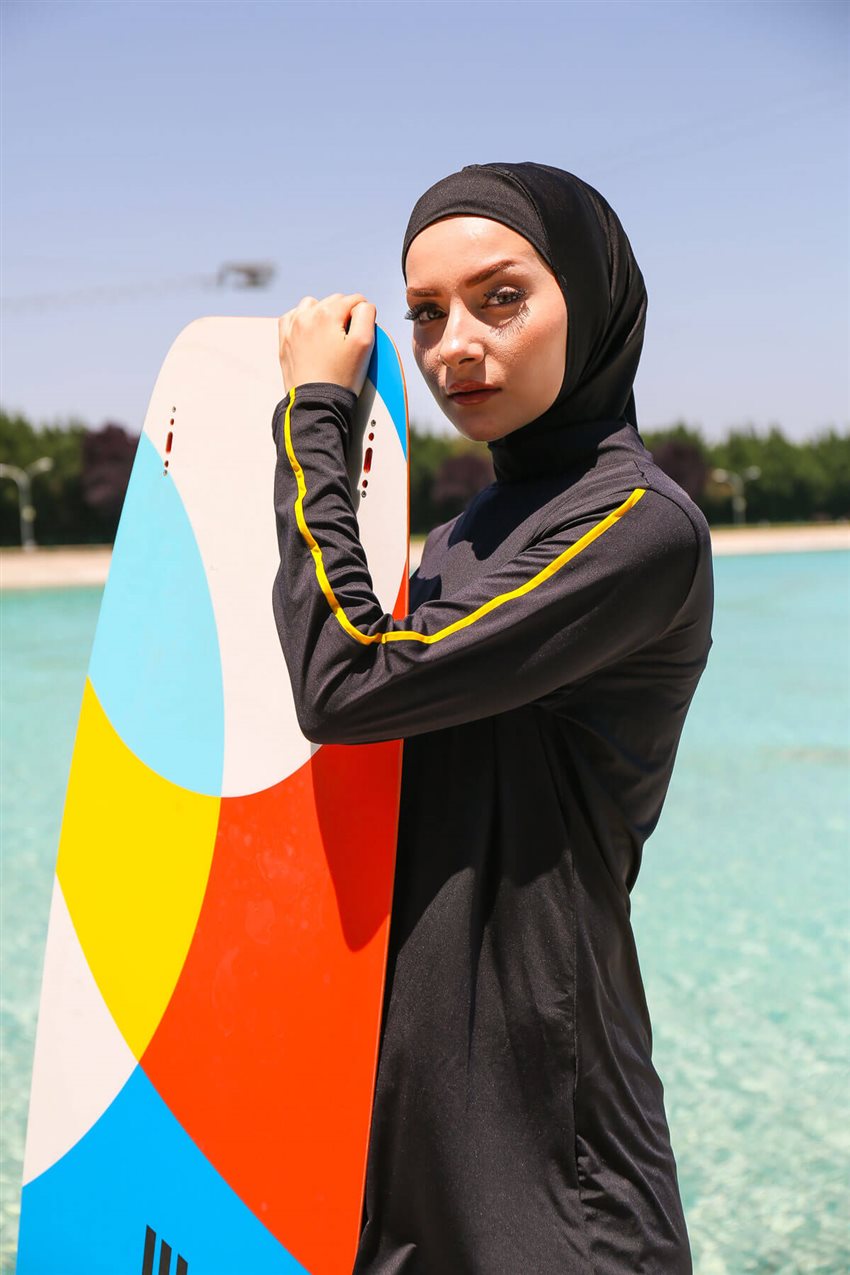 Hijab Swimwear-Black M2103-01