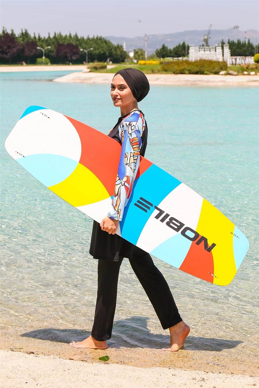 Hijab Swimwear-Black M2117-01