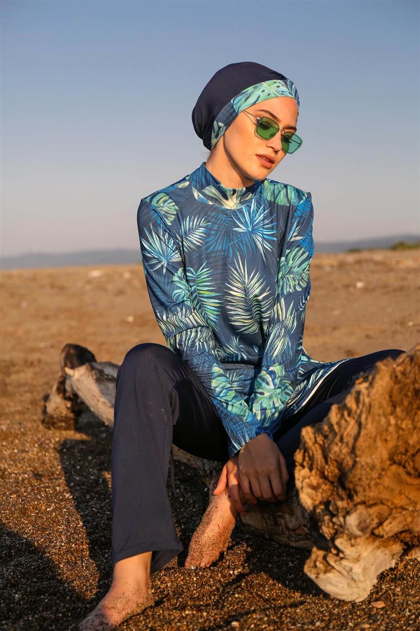 Hijab Swimwear-Blue M2112-70
