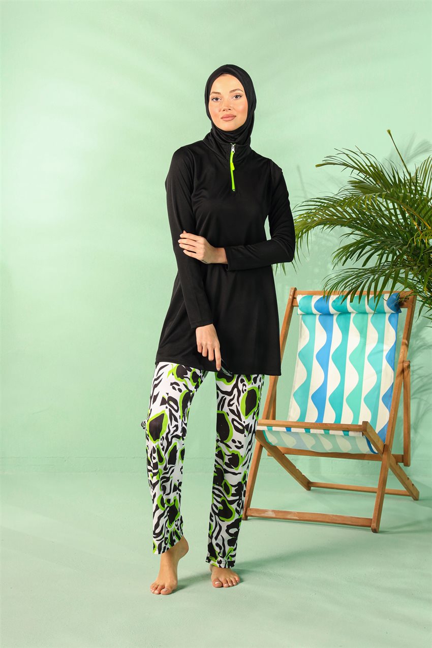 Hijab Swimwear-Black R1116-01