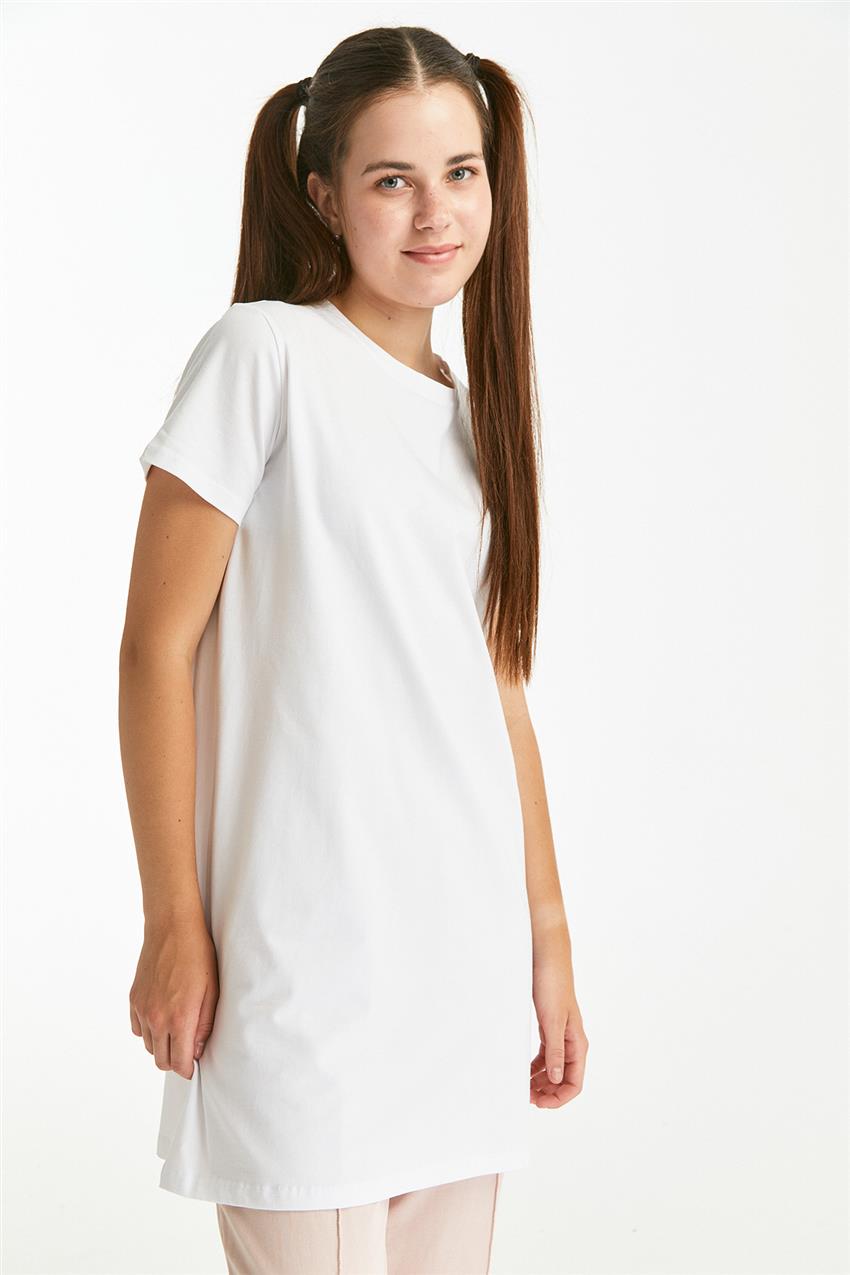 Oversize Basic Beyaz T-Shirt 