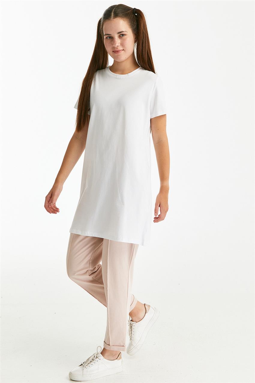 Oversize Basic Beyaz T-Shirt 