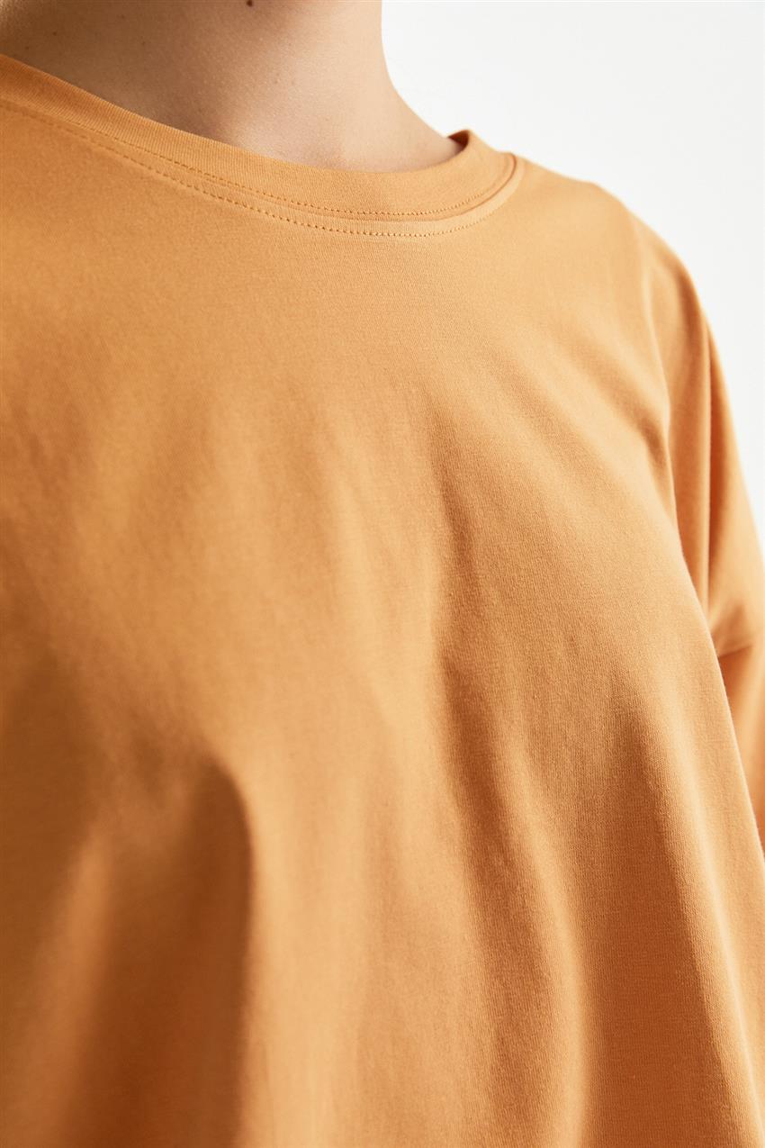 Oversize Pamuklu Sarı T-Shirt