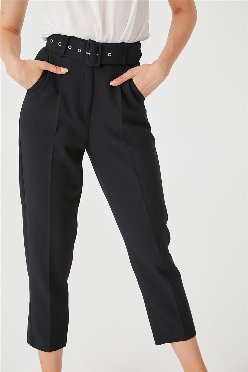 Havuç Kesim Klasik Siyah Pantolon