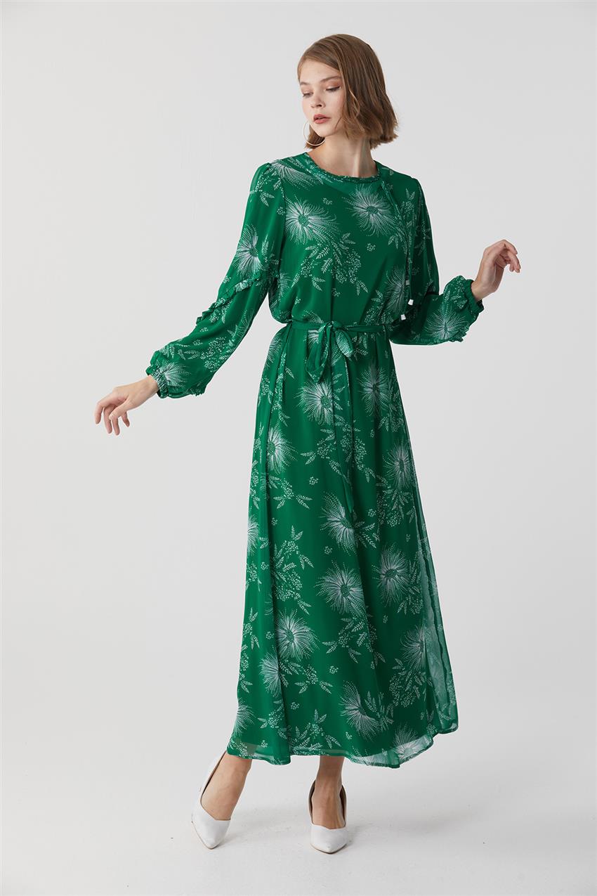 P22-4529-21 فستان-أخضر