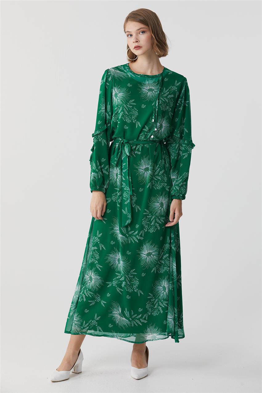 P22-4529-21 فستان-أخضر