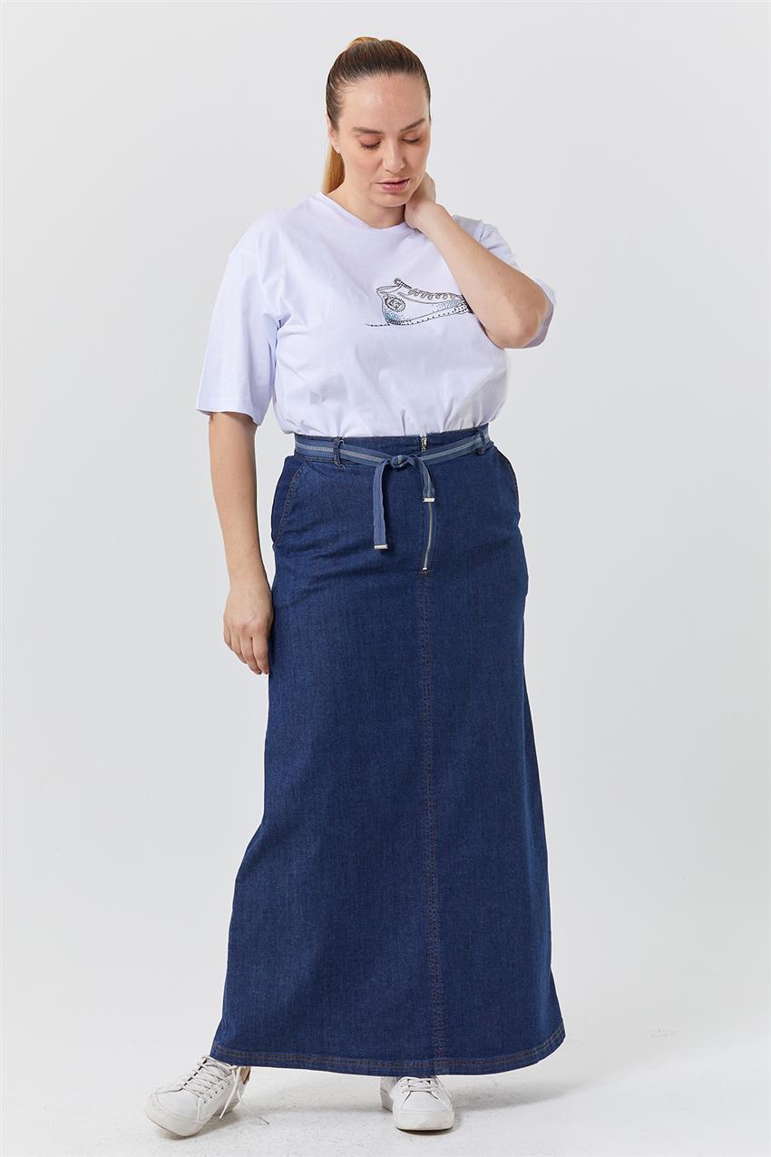 Skirt-Navy Blue VV-B22-42002-11