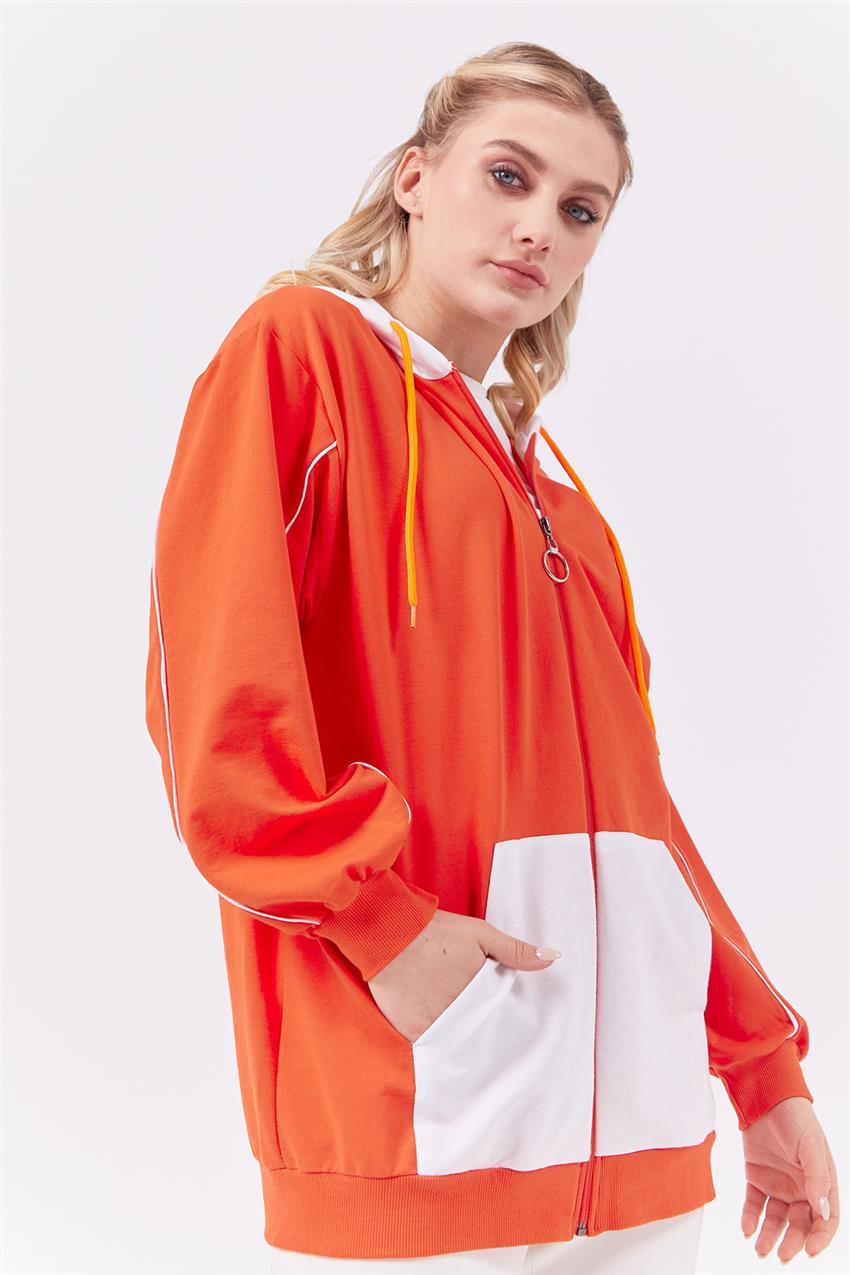 Sweatshirt-Orange E-3128-37