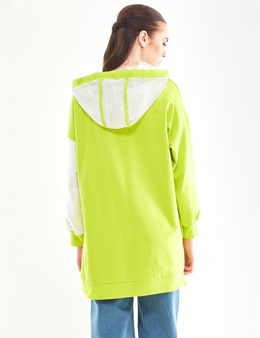 Sweatshirt-Pistachio Green KA-B23-31009-586
