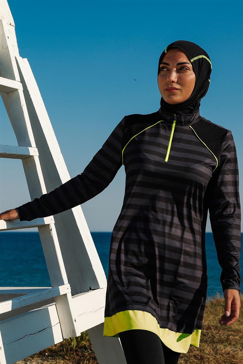 Hijab Swimwear-Black M2232-01