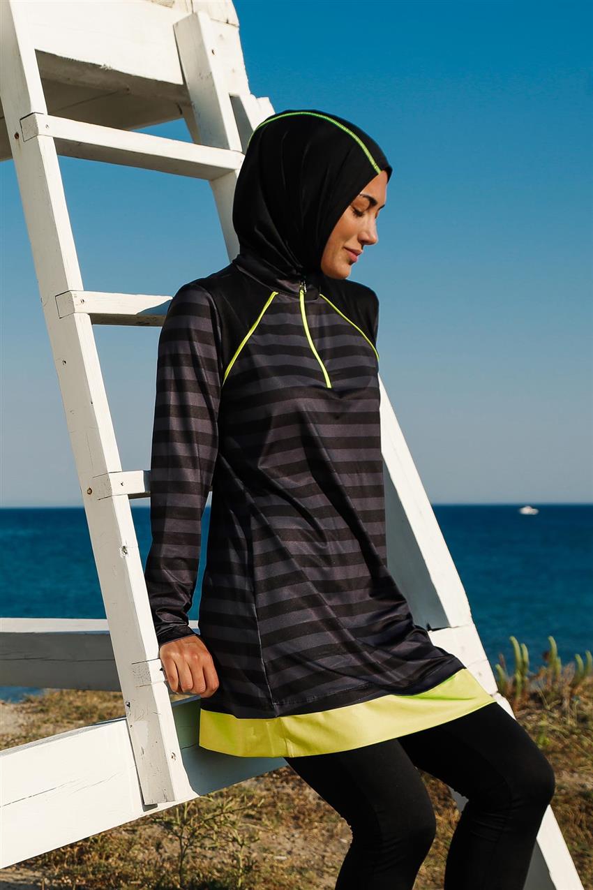 Hijab Swimwear-Black M2232-01