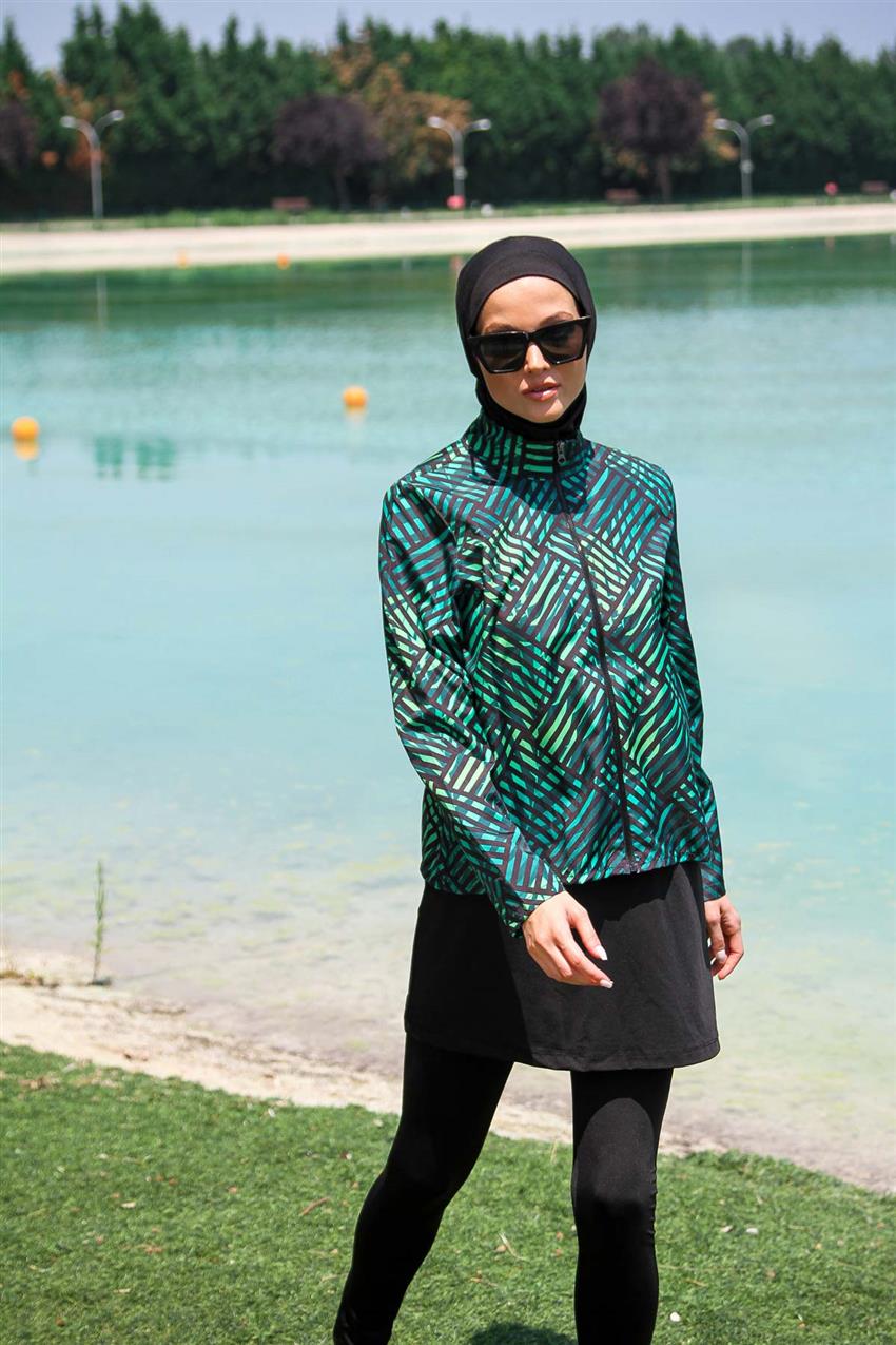 Hijab Swimwear-Black M2273-01