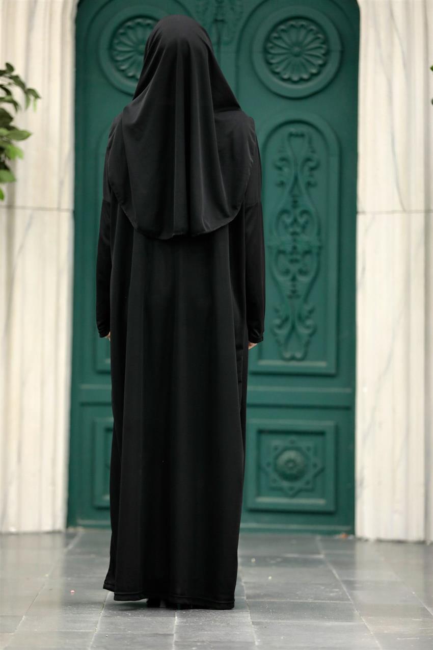 N2302-01 لباس الصلاة-أسود