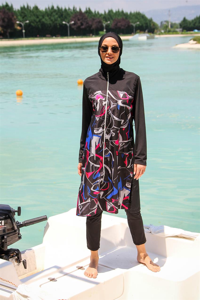 Hijab Swimwear-Black M2266-01