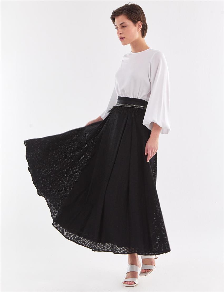Skirt-Black KA-B23-12008-12