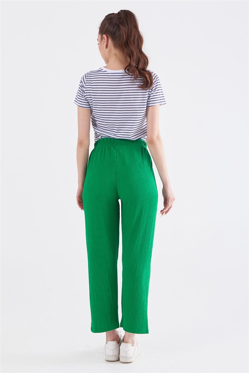 Lastikli Yeşil Pantolon