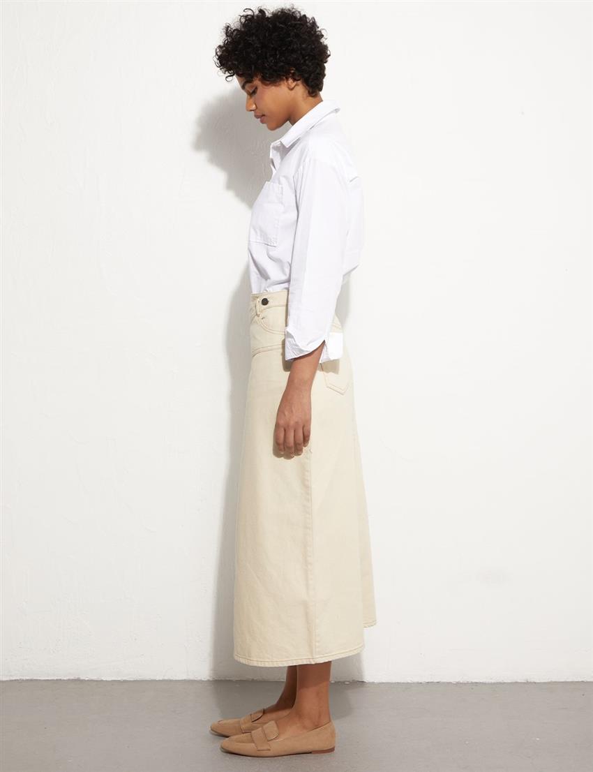 Skirt-Cream KA-B23-12006-13