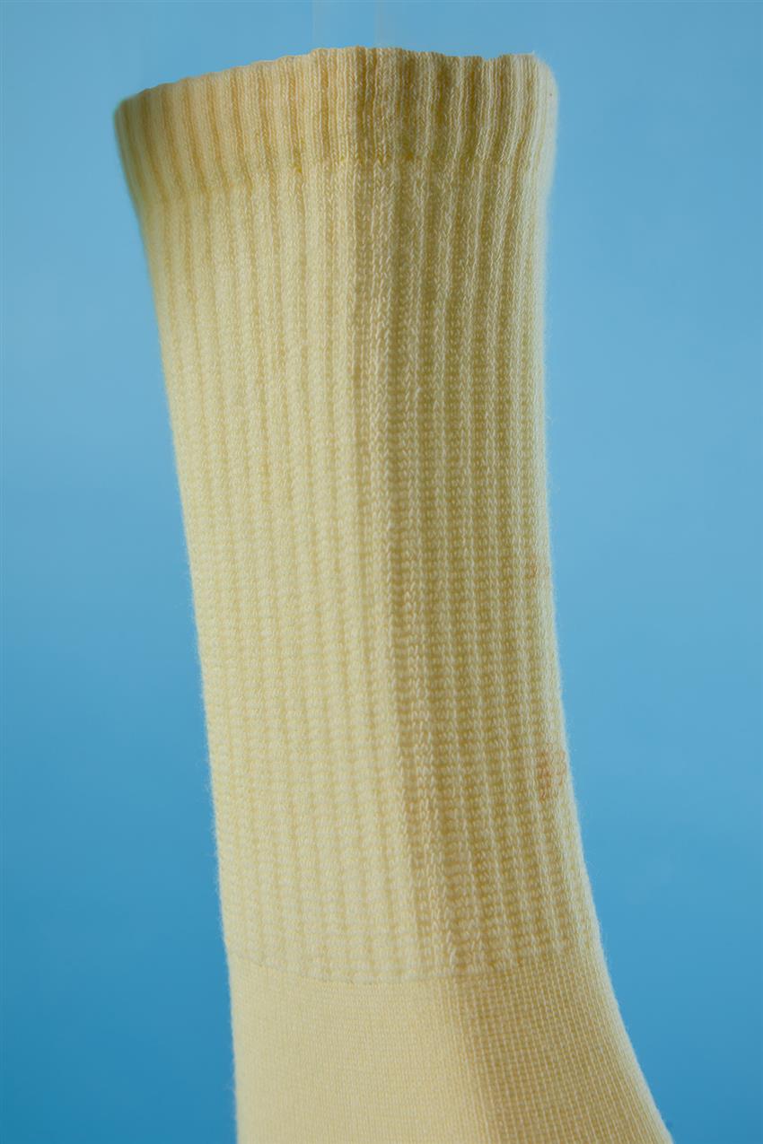 Basic Sarı Soket Çorap