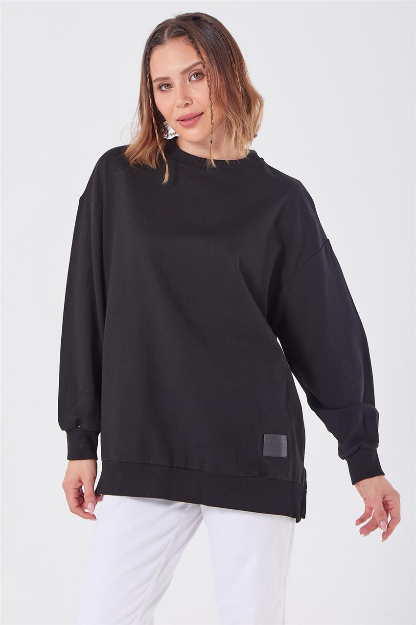 Basic Siyah Sweatshirt