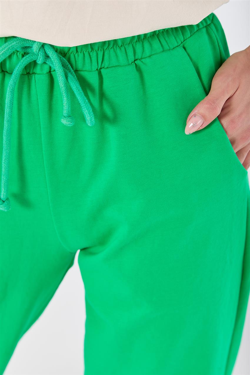 Paçası Lastikli Benetton Yeşili Jogger Pantolon
