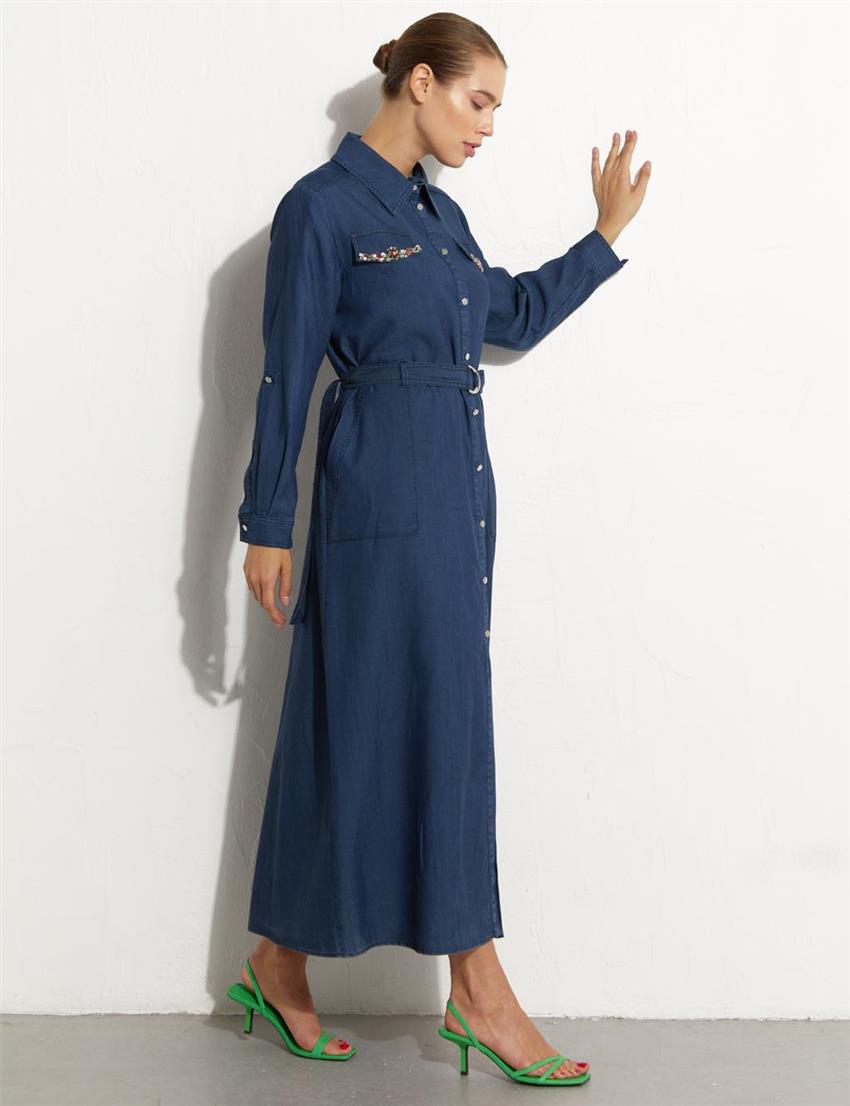 Dress-Navy Blue VV-B23-93011-11