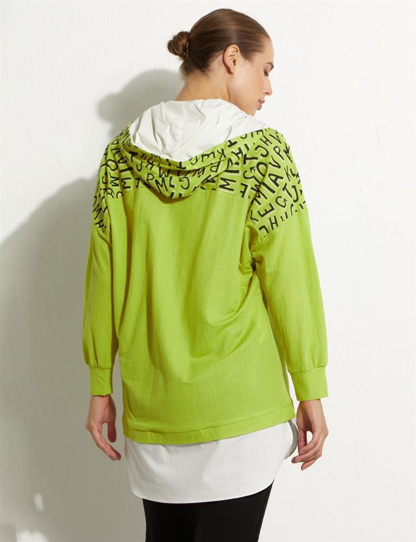 Sweatshirt-Pistachio Green KA-B23-31008-586