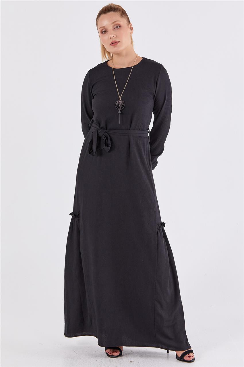 D3065-01 فستان-أسود