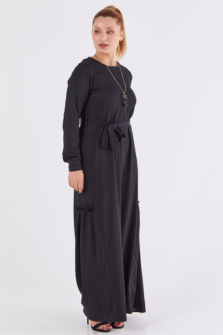 D3065-01 فستان-أسود