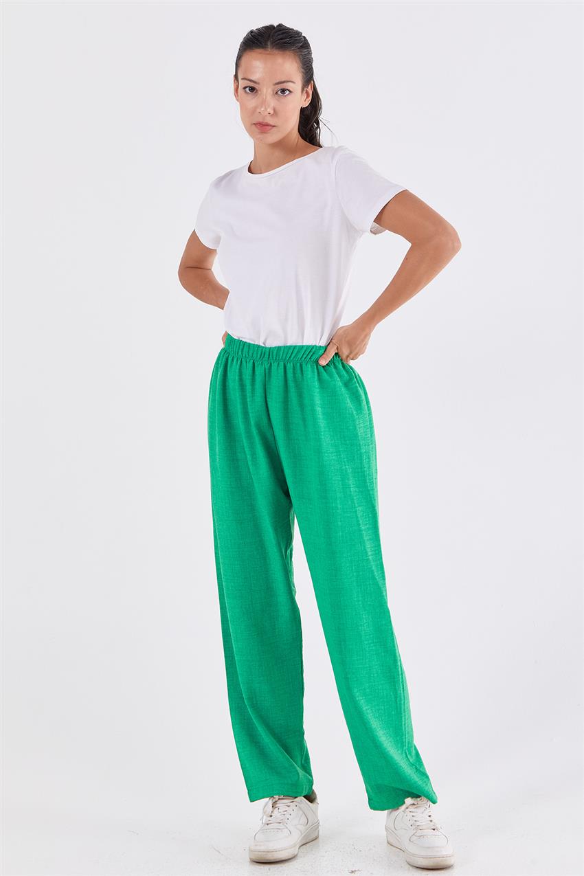 Bol Paça Salaş Yeşil Pantolon