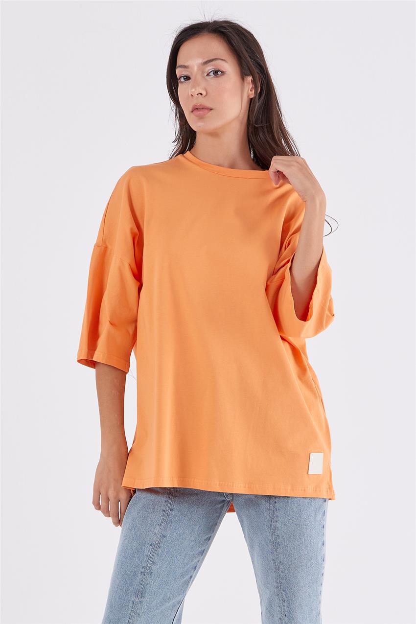 Oversize Basic Turuncu T-shirt