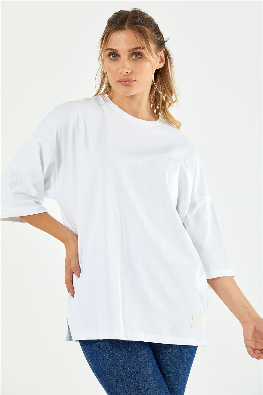 Oversize Basic Beyaz T-shirt