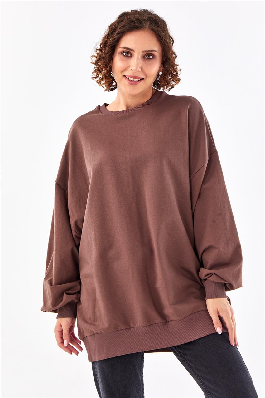 Oversize Basic Toprak Sweatshirt