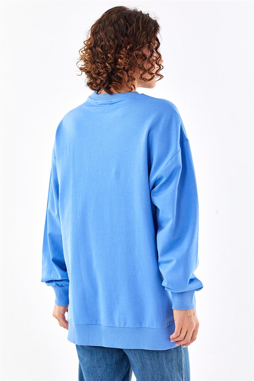 Basic Mavi Sweatshirt