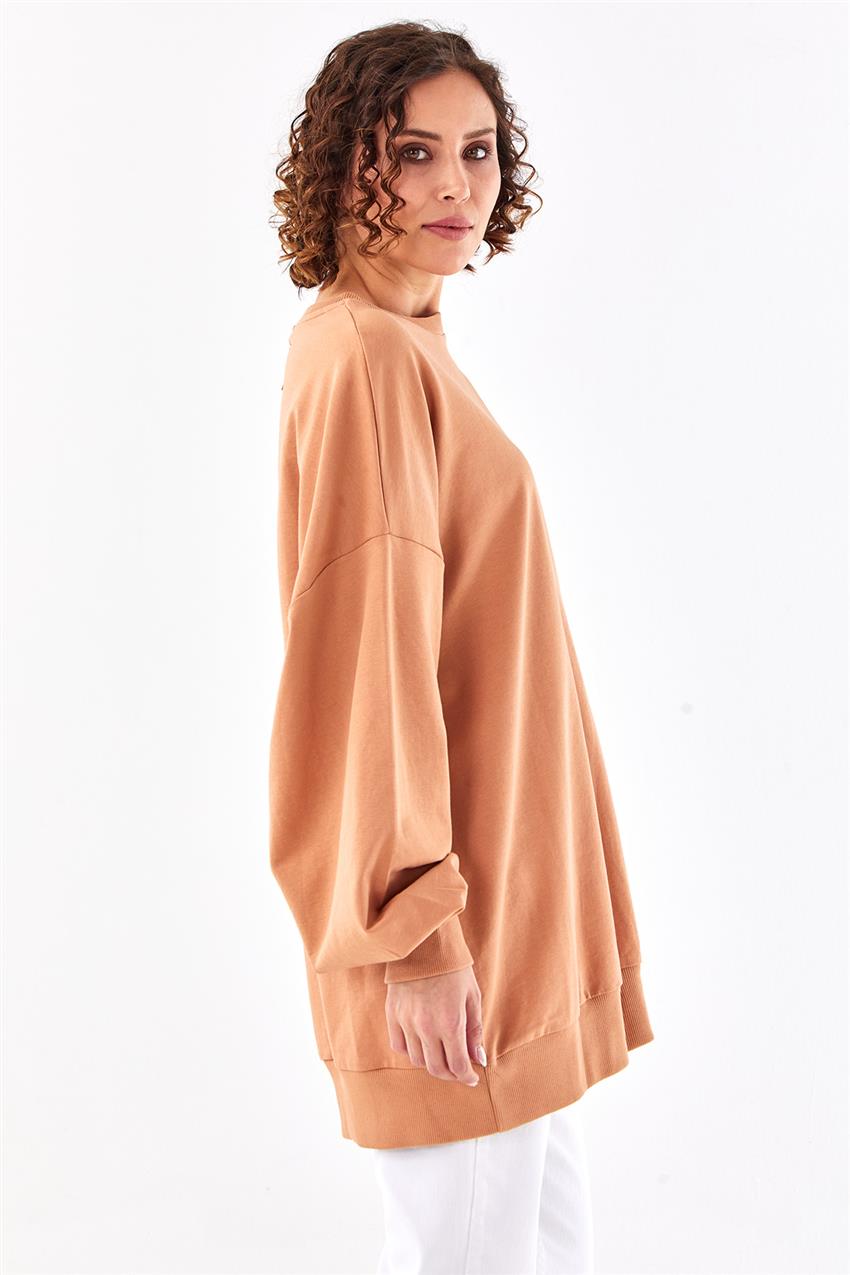 Oversize Basic Camel Sweatshirt