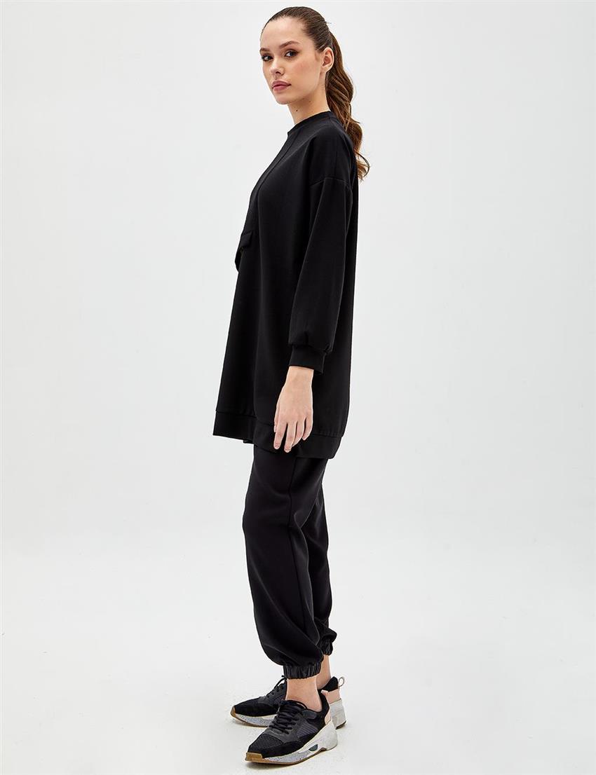 Sweatshirt-Black KY-B23-70030-12