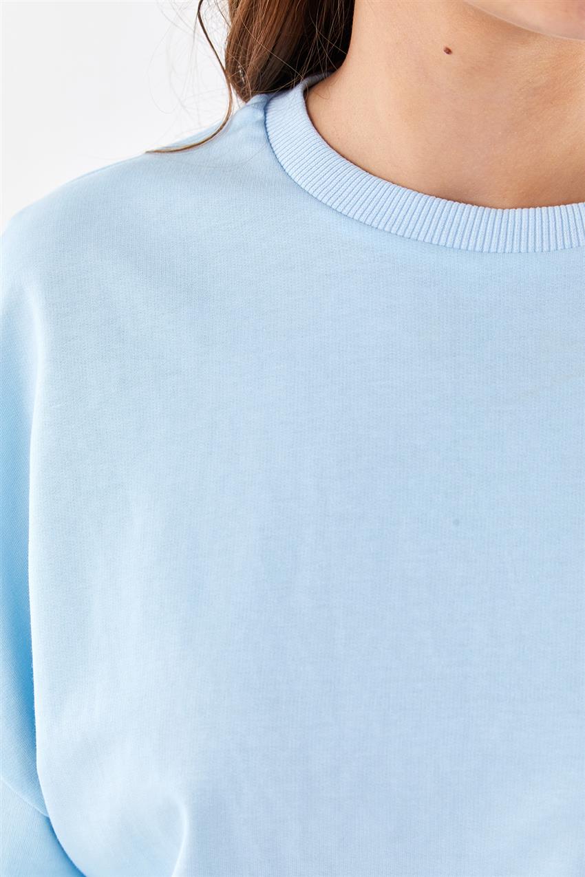 Oversize Basic Buz Mavisi Sweatshirt