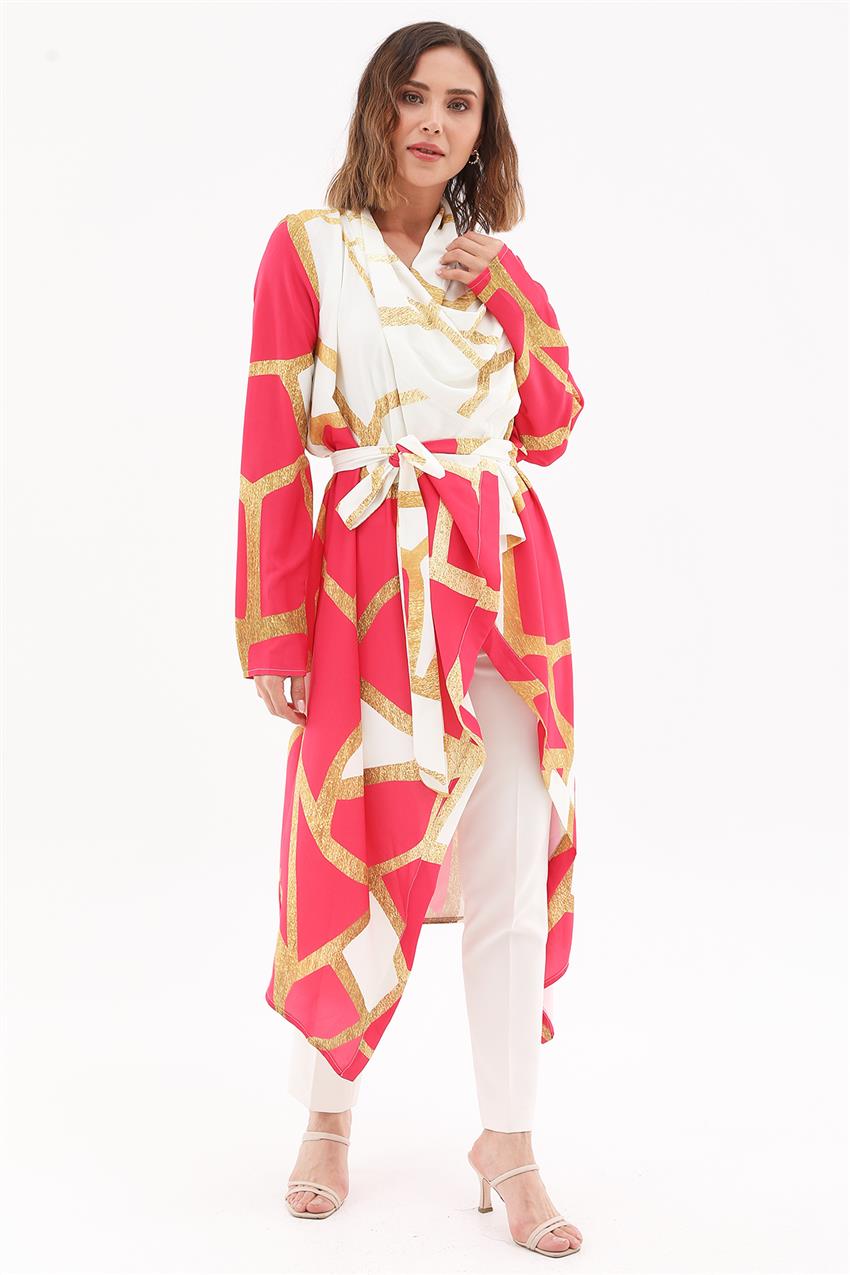 Kimono-Fuchsia Ecru 10-1167-271