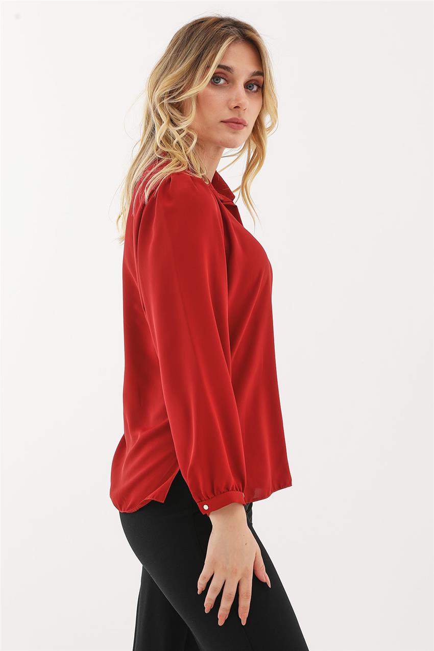 Blouse-Claret Red 220007-R058