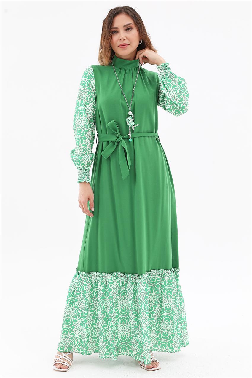DO-B23-63030-07 فستان-أخضر