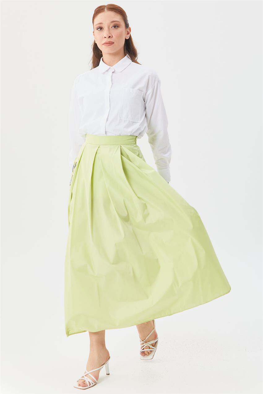 Skirt-Pistachio Green KA-B23-12034-586