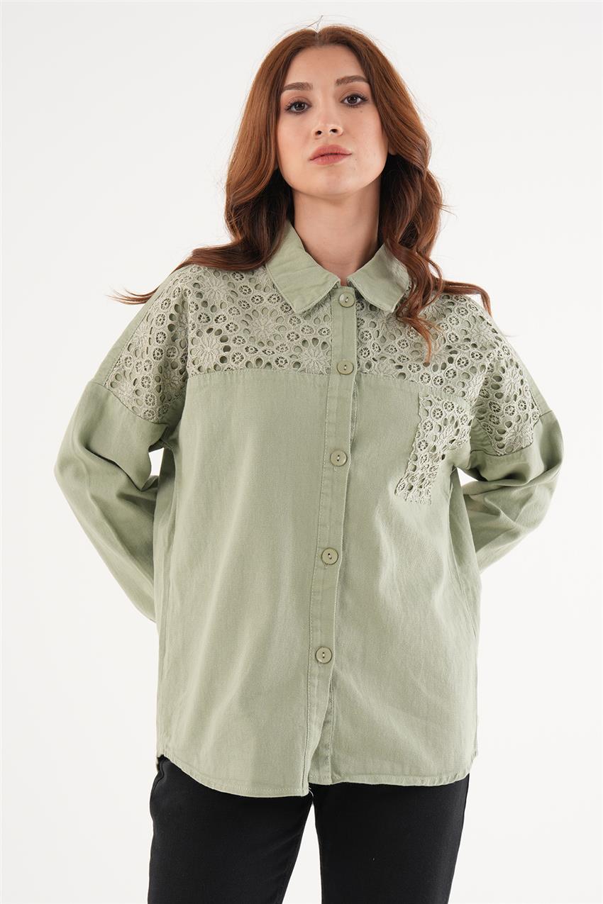 1906-69 قميص-أخضر مائي