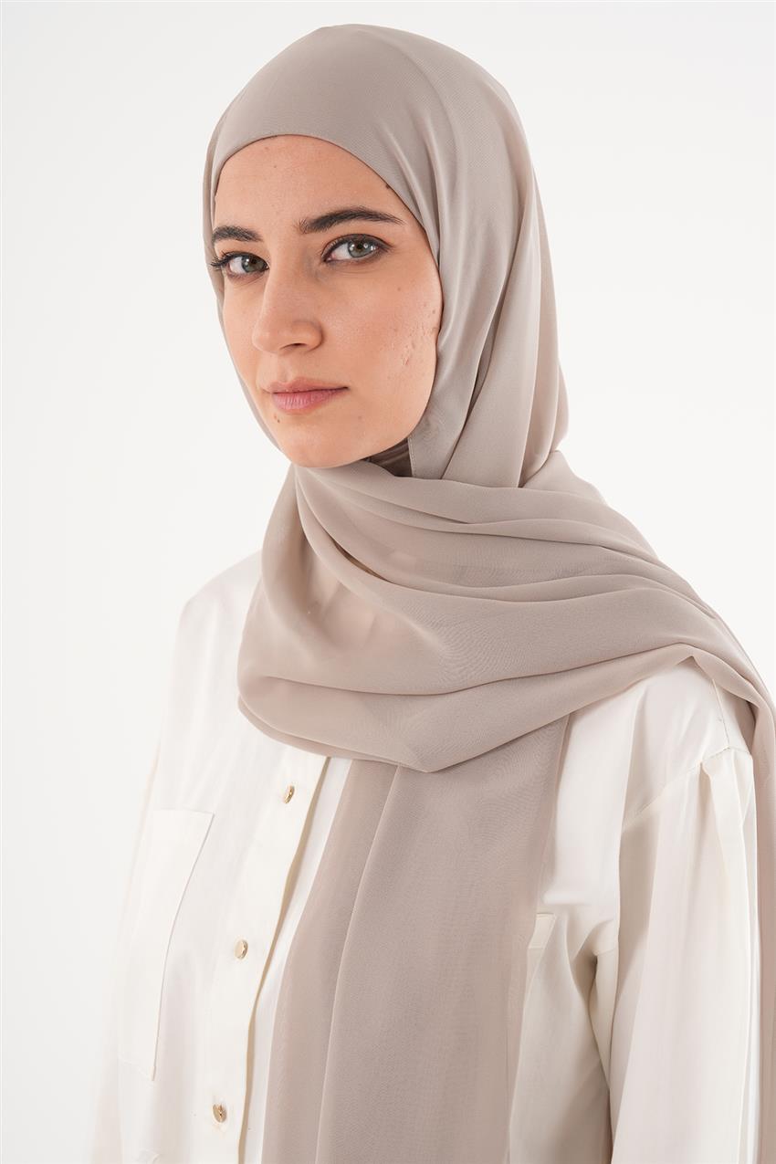 Büyük Hijab Boneli Şifon Şal-Taş 810003-48