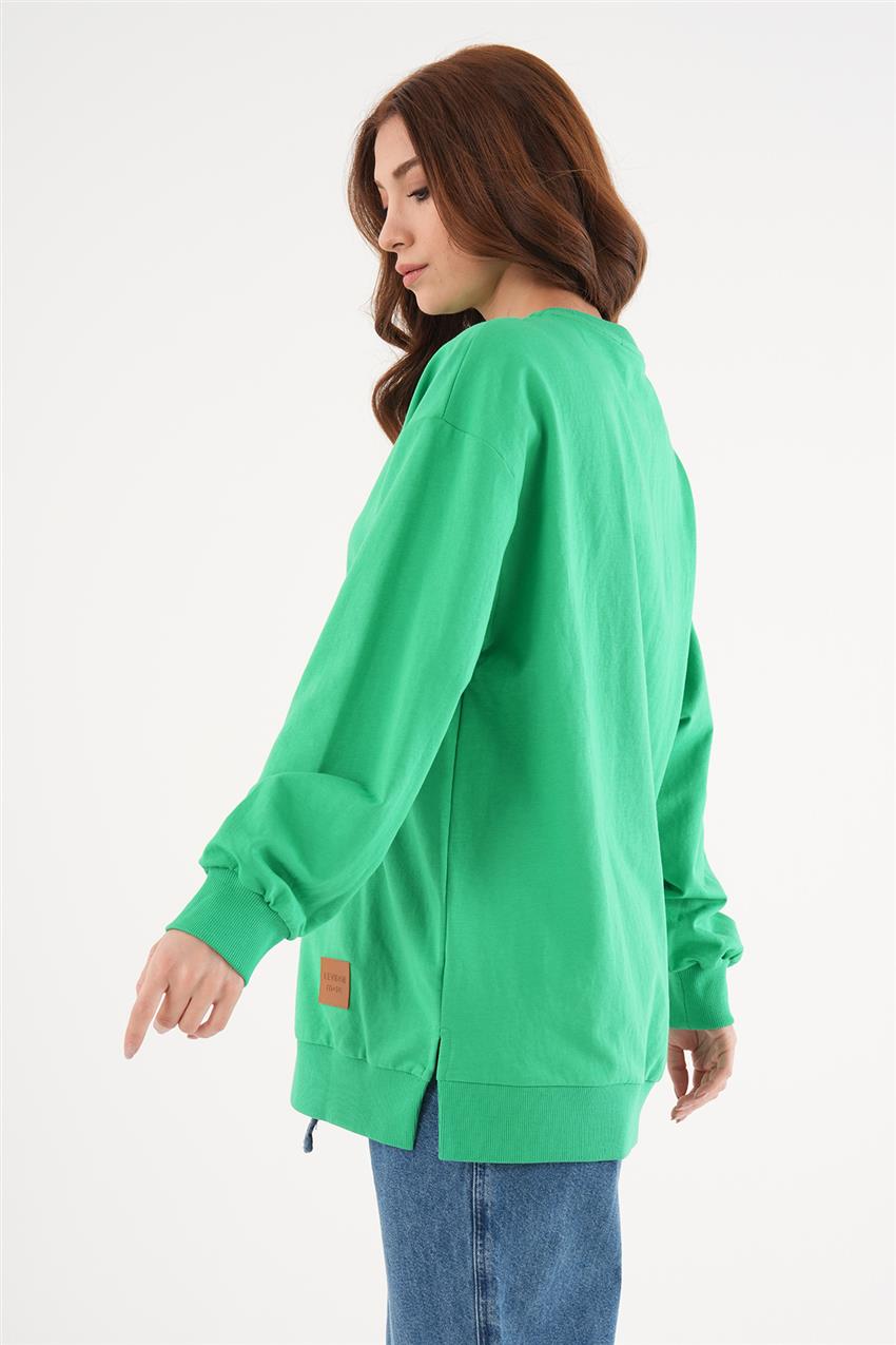 Basic Benetton Yeşili Sweatshirt